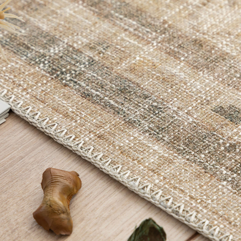 Tapis vintage lavable à la machine Belida Biscotti / ivoire, Rectangle 2 pi x 3 pi
