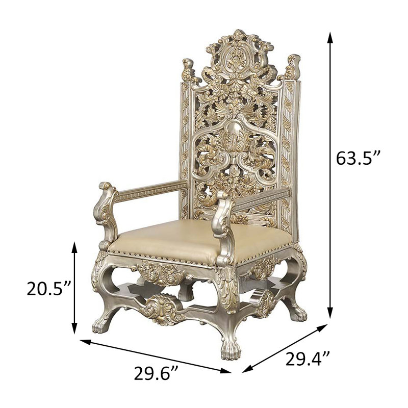 20.5'' H Faux Leather Upholstered Armchair