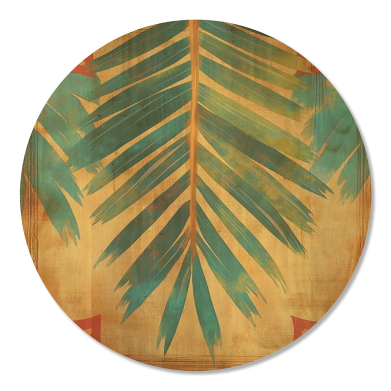 «Potterville I», art mural rond en bois botanique, Rond 23 po, Rond
