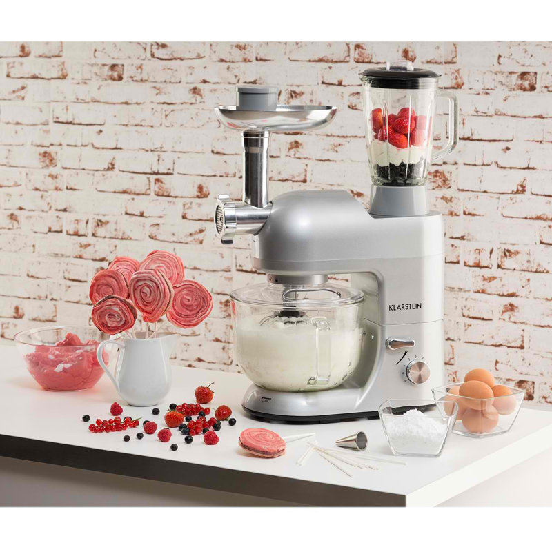 Klarstein 6 Speed 5.2L Stand Mixer, Silver