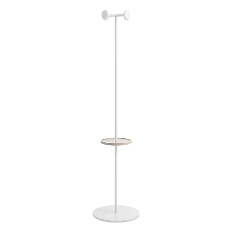 Portemanteau Amos, Blanc / bois de frêne blanchi