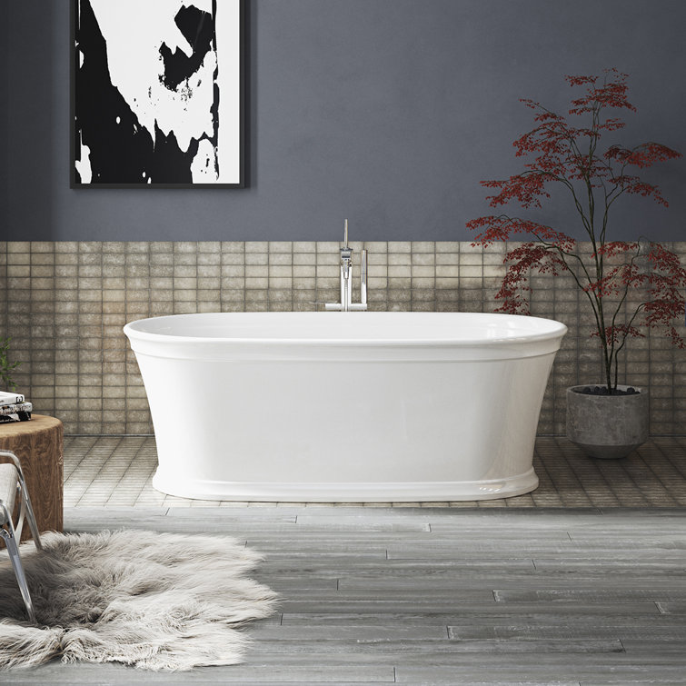 KOHLER Memoirs 60 in. x 34 in. Soaking Bathtub with Center Drain in White