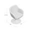 Fauteuil pivotant rembourré en cuir rouge Caisson-21419356