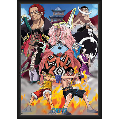  Officially Licensed One Piece - Marine Ford - Framed Art Poster - 24 x 36 Inch - Sturdy Engineered Wood Frame with Plexi Glass - Ready to Hang