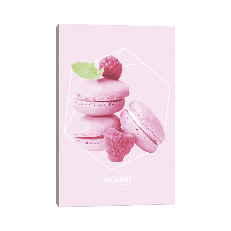 «Pink Macaroons» par Pixy Paper - photographie sur toile tendue, H 26 po x l 18 po x 1,5 po