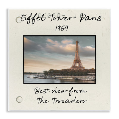 Plaque murale rétro vintage Tour Eiffel, design par Danita Delimont
