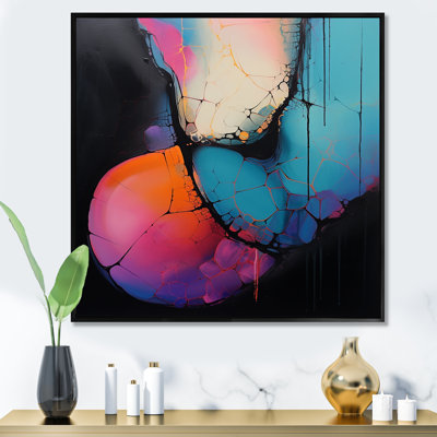«Blue and Pink Cubist Ink Expression I», impression d'art mural fractal