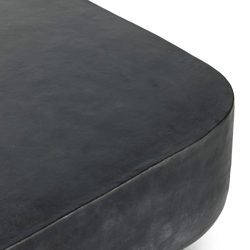 Basil Outdoor Square Coffee Table, Gray