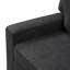 126 po Canapé-lit modulaire en forme de L avec canapé-lit escamotable 126 po avec dispositifs de chargement et porte-gobelets pour le salon, bleu noir-490637143