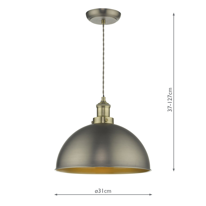 Exmore 1 - Light Antique Brass Pendant