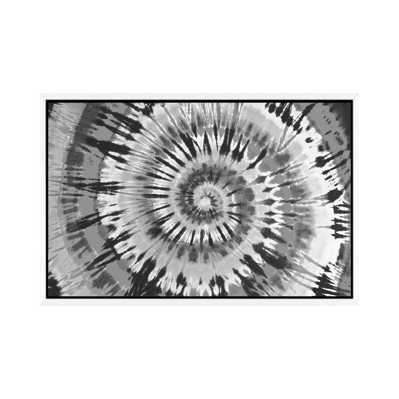 Tie Dye by Molly Kearns - Print on Canvas, 45.72cm H x 66.04cm W x 3.81cm D, White Floater Framed
