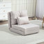 Surface de la chaise longue: pliante convertible avec pièce en lin beige réglable