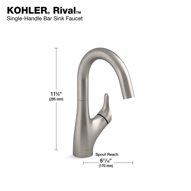 Rival Single-Handle Bar Sink Faucet, Matte Black