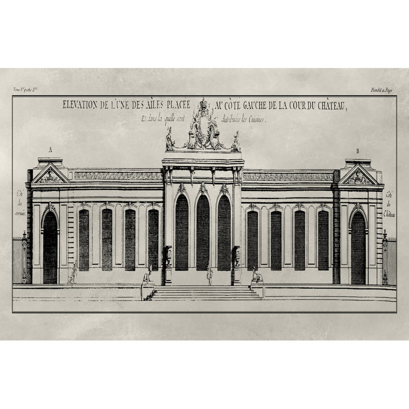 Elevation De La Facade II by Vision Studio - Wrapped Canvas Print, 30cm H x 46cm W x 3.8cm D