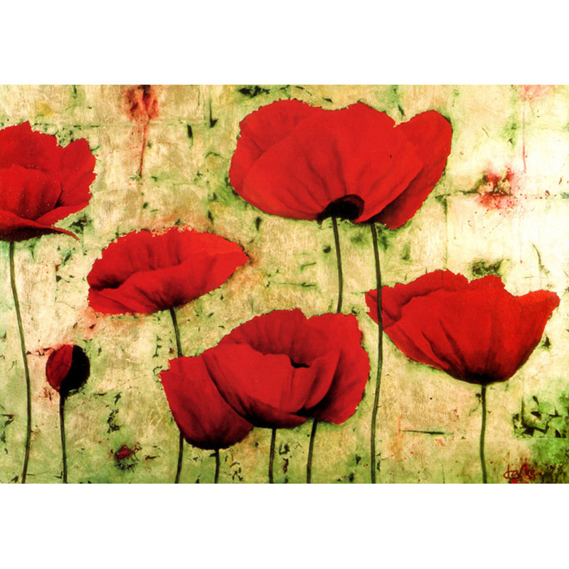 Coquelicots IV, H 28 po x l 40 po