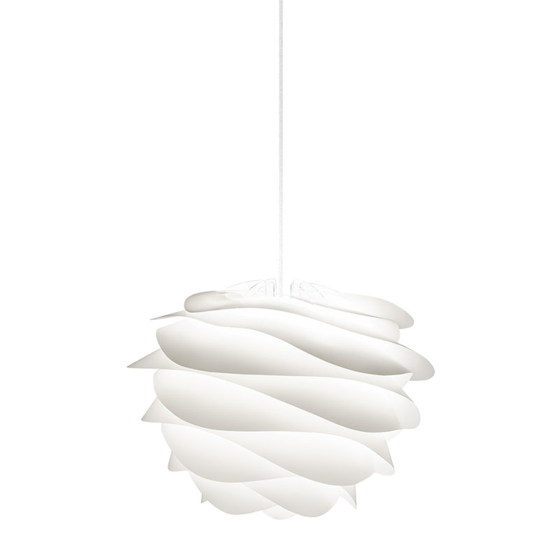 Carmina 1 - Light Unique/Statement Pendant, 8.6" H x 12.6" W x 12.6" D, White, White