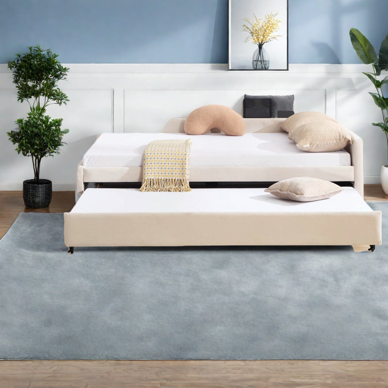 Lits en velours multifonctionnels peu encombrants, conception moderne pour la chambre à coucher et la chambre d'amis