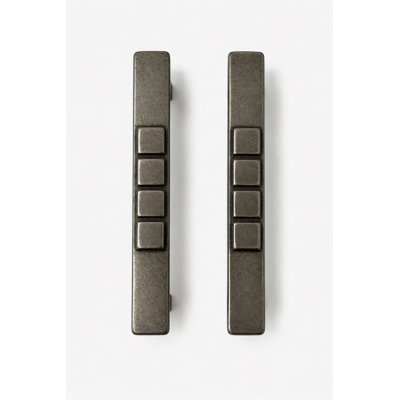 Vintage Four-Square Metal Cabinet Handle Rustic Kitchen Bar Pull for Cabinets Drawers & Doors Pack of 2
