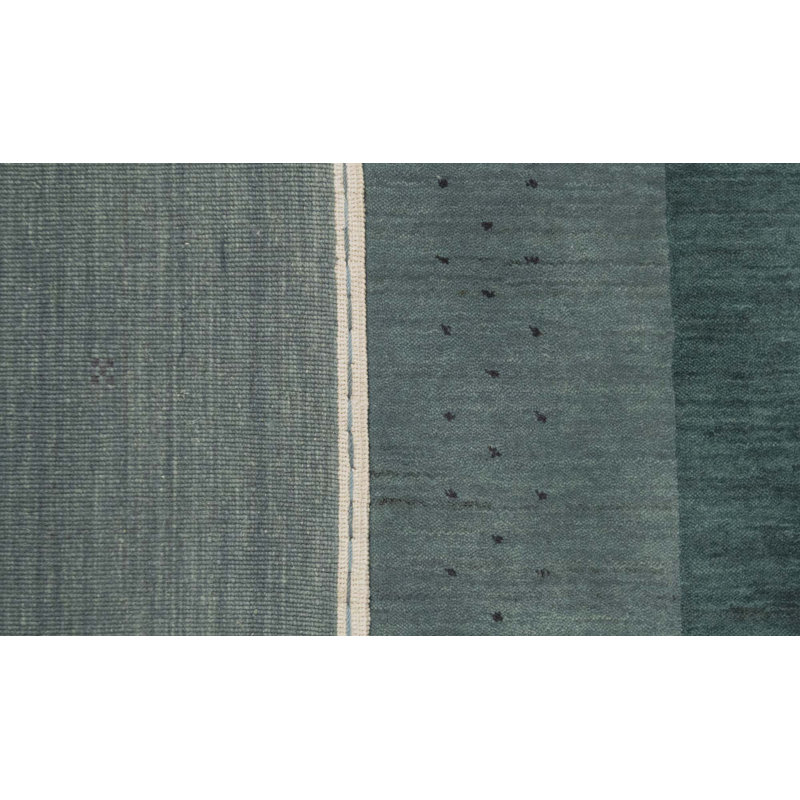 Tapis vert noué à la main de haute qualité
