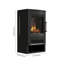 17 Stories 44cm W Black Electric Fireplace with 5120 BTU