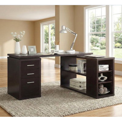 Bureau réversible en L Scarlett en cappuccino