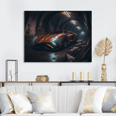 «Orange Bodykit Exotic Car», photographie sur toile