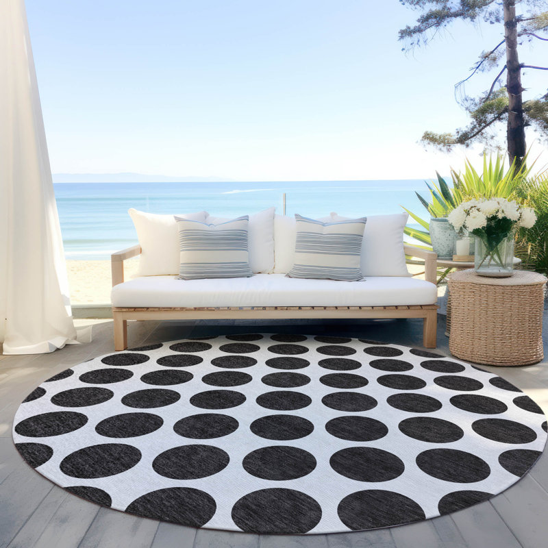 Tapis Chayden avec envers antidérapant, Rond 8 pi