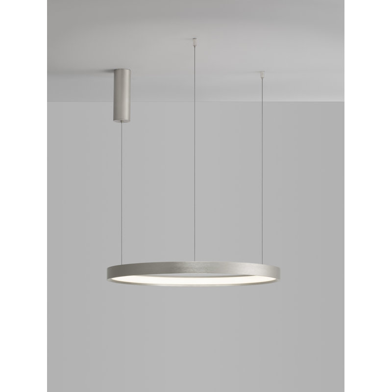 1 - Light Silver LED Wagon Wheel Pendant