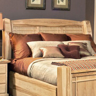 Arvilla Hickory Solid Wood Panel Headboard, Queen
