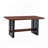 Compact Two-Tone Walnut & Black Dining Table