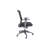 Scoop Mesh Back Ergonomic Office Chair with Adjustable Arms and Seat Slide, Black Fabric Seat