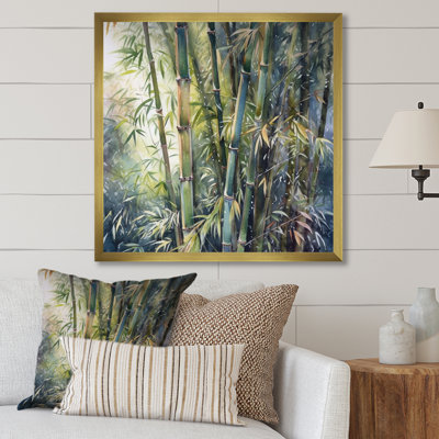 «Chabert Green Floral Bamboo Bliss II» sur impression sur bois