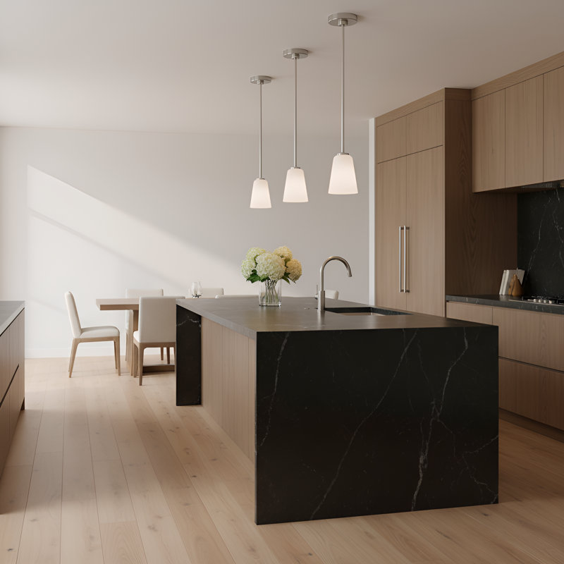 Miles One Light Mini-Pendant from Generation Lighting , Brushed Nickel, White