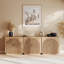 Symmetrical Arched Doors Sideboard Buffet Cabinet with Storage, -480779081