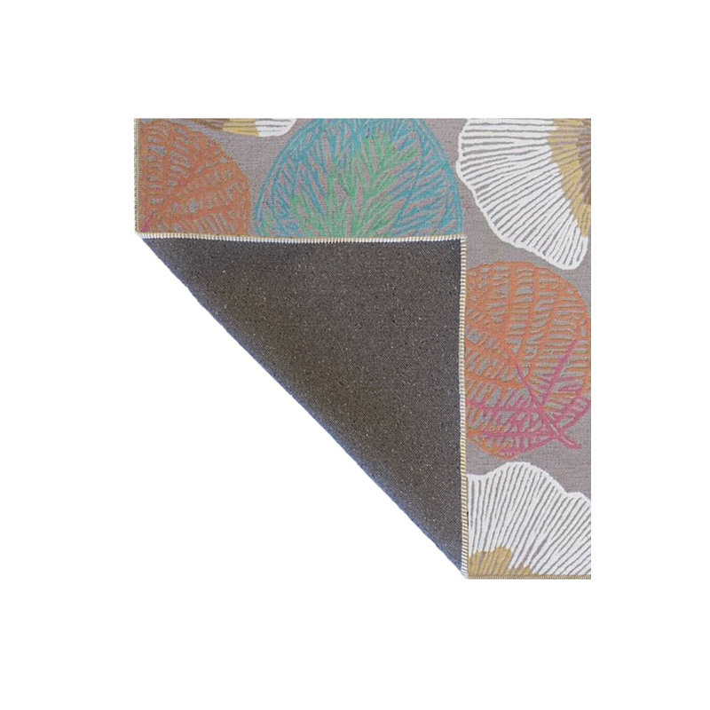 Tapis tissé à motif de feuille d'arbre lavable à la machine, Sous-tapis rectangulaire 4 pi 7 po x 6 pi 7 po inc