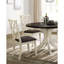 Ensemble de 2 chaises en bois massif blanc antique à dossier unique