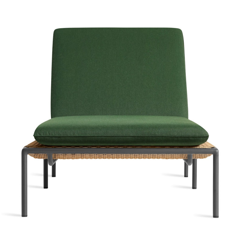 Dog Days Outdoor Chaise Lounge, Charcoal, Sunbrella Ivy