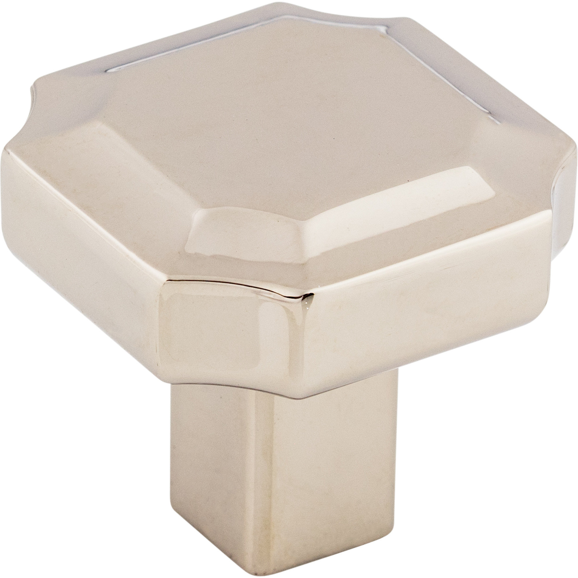 Davenport 1 1/4" Length Geometric Knob, Polished Nickel