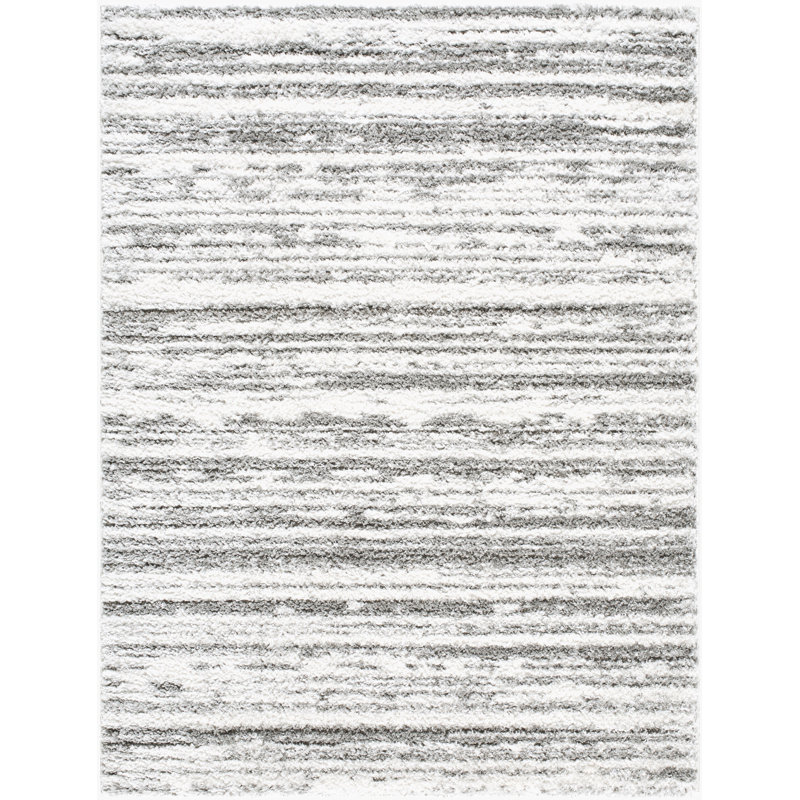 Mical  Modern Machine Woven Area Rug, Rectangle 5'3" x 6'12"