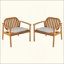 Fauteuil club avec coussin, ensemble de 2