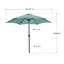 Parasol de table d'extérieur de 8,6 pi avec bouton-poussoir et manivelle Kennewick-326459772-346662006