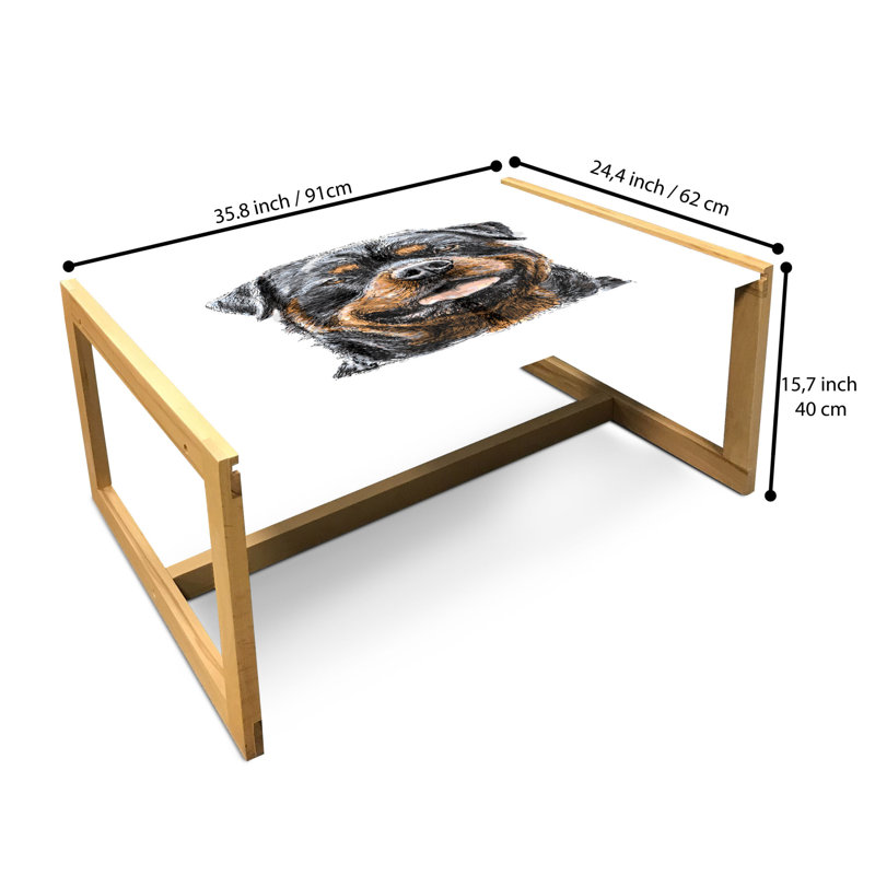 Jamauri Sled Coffee Table, 40cm H x 91cm W x 62cm D