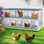 Boîte de nidification en métal à 10 baies pour poules / canards, collection et assemblage facile des œufs, acier galvanisé ventilé