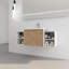Meuble-lavabo avec lavabo et deux petites tablettes de rangement, meuble-lavabo pour la maison, appartement