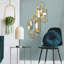 Décoration murale en métal avec incrustations de miroir
