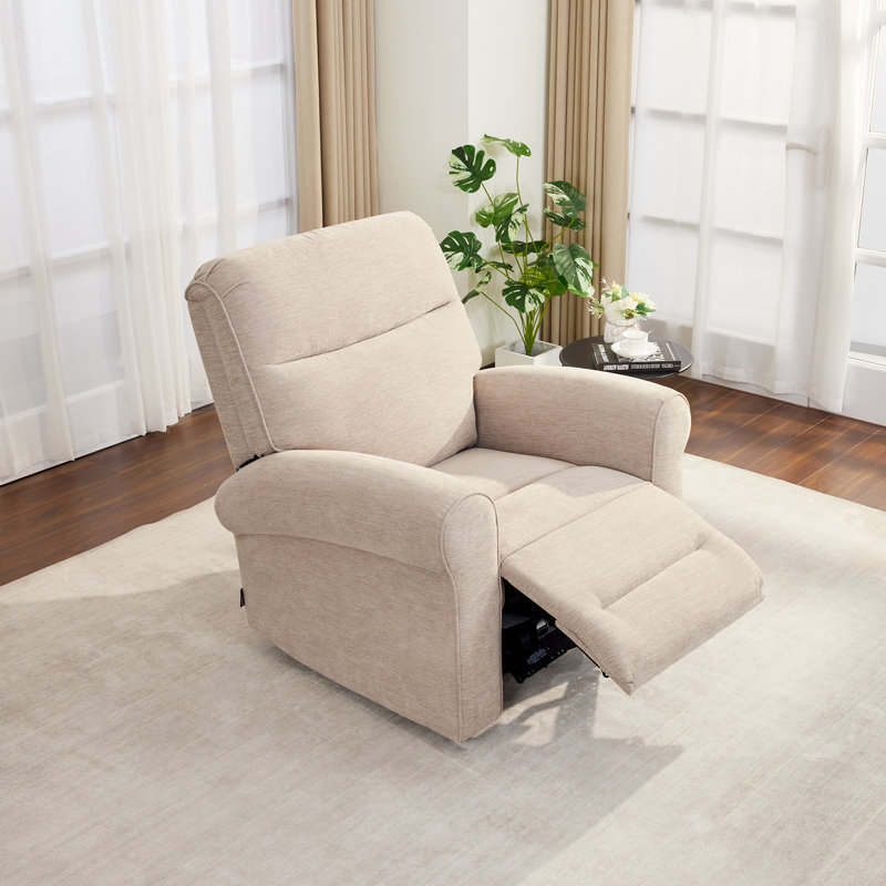 100.1cm Wide Wall Recliner Standard Recliner, Beige