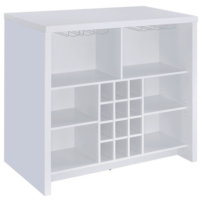 Irving White Engineered Wood Freestanding Home Bar