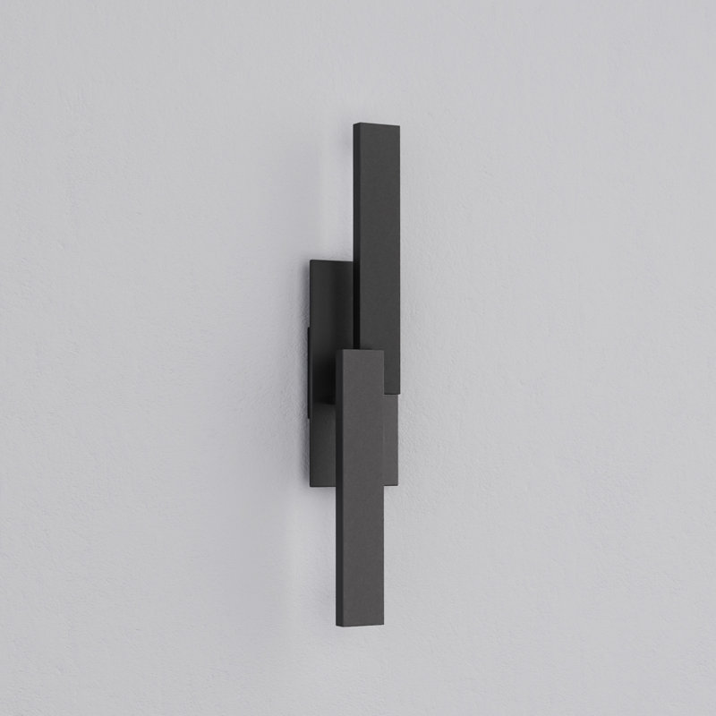 Applique murale à DEL 26 po en aluminium à intensité variable, Noir mat, H 26 po x l 5,5 po x P 3,5 po