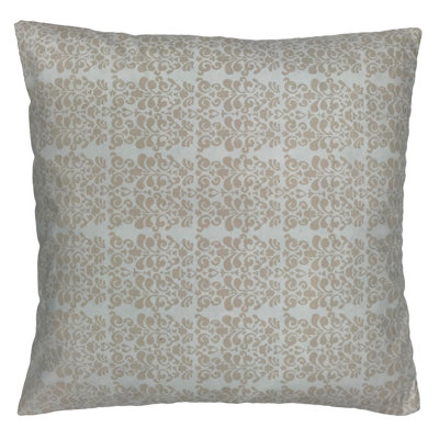 Damask Cotton Reversible Throw Pillow