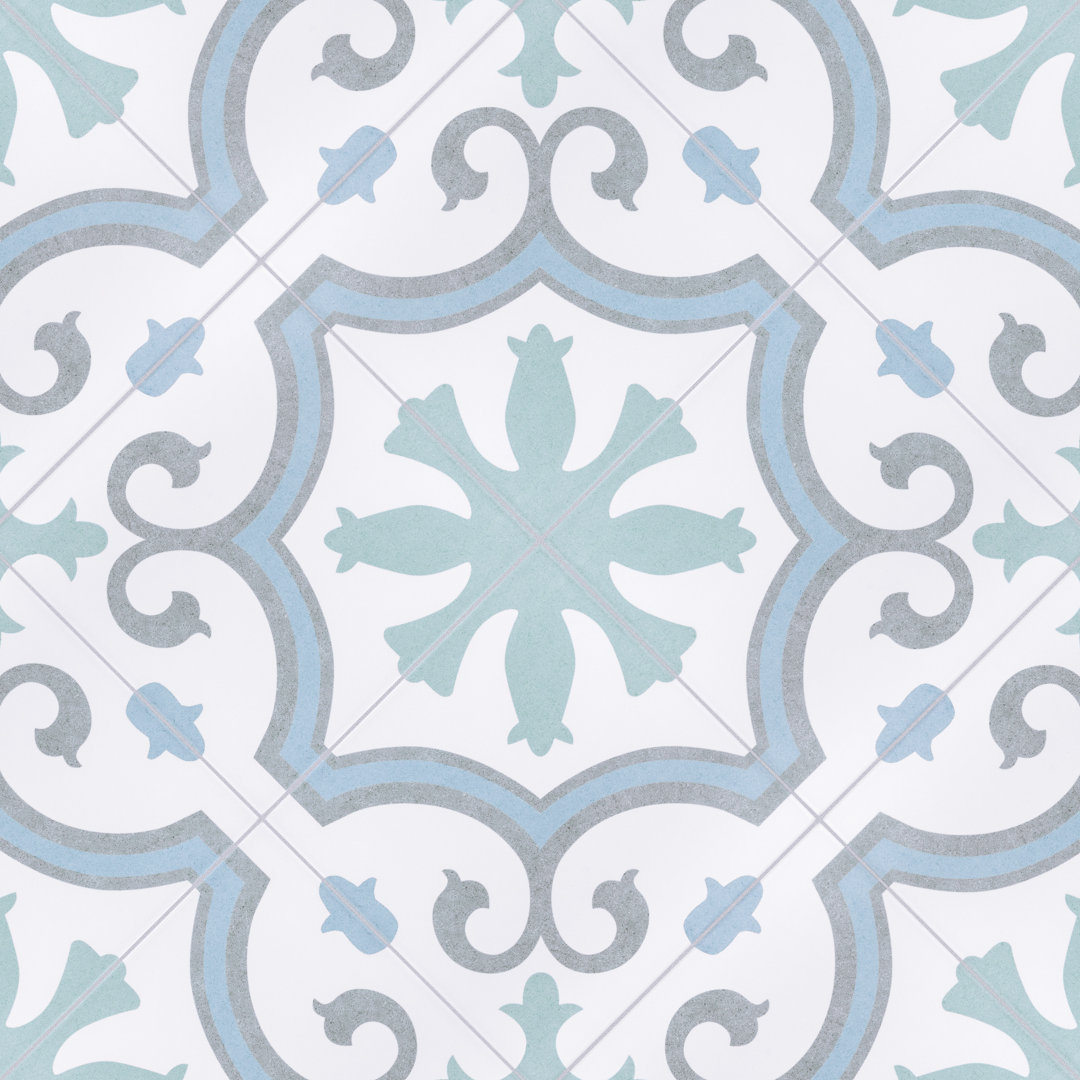 Lacour 10" x 10" Porcelain Patterned Wall & Floor Tile Merola Tile 